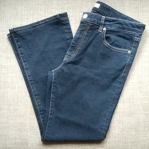 Father's Daughter Kate Boot Crop Denim Dark Wash Flare Jeans 32